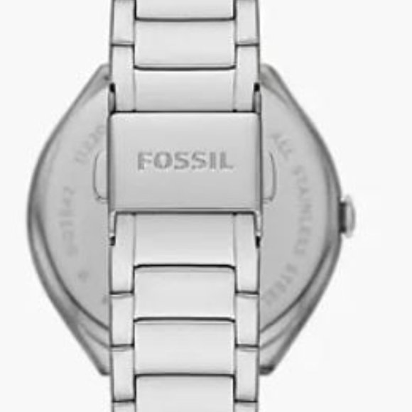 A11-NIB Ashtyn Fossil 3 hand Remix Stainless Steel 36mm Watch Blue Pearl Face - Picture 2 of 6